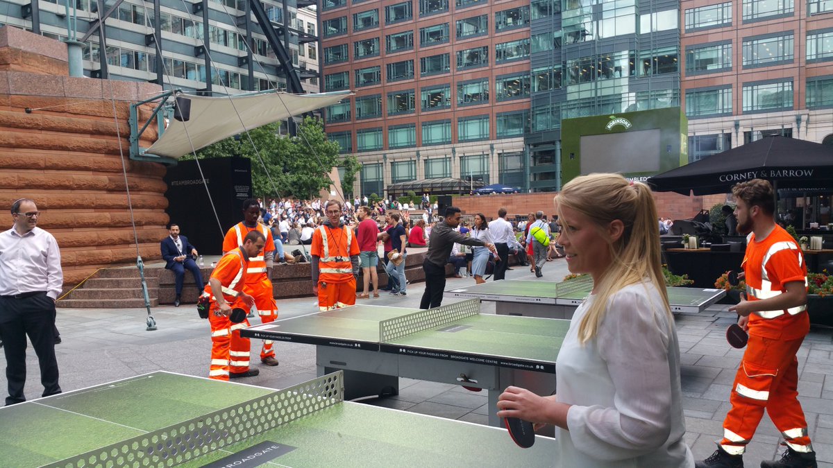 PingLondon2015's tweet photo. Play ping pong during your lunch break: Ping! in the City tournament @BroadgateLondon 12 - 2pm today @ping_tweets https://t.co/LLd0btDYr4
