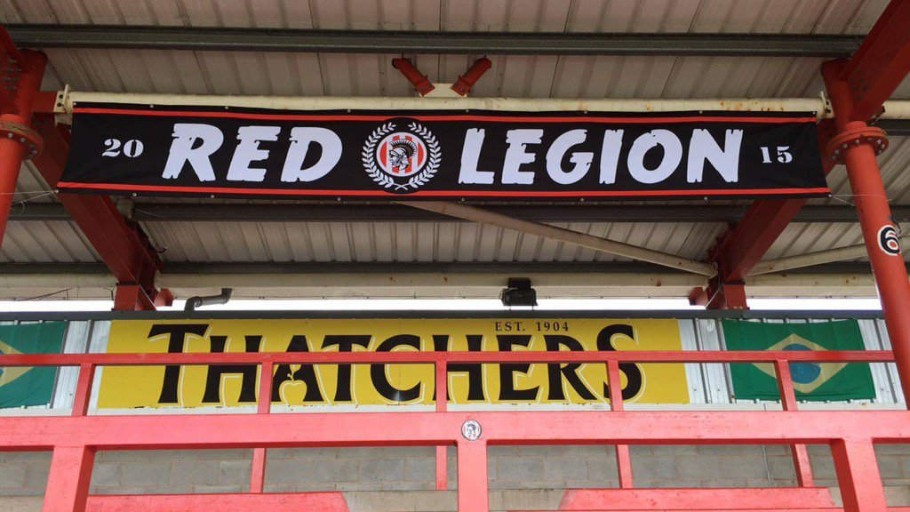 RedLegion04's tweet photo. “@OnlyEcFc:Loving the new banner on the Bank @RedLegion04 👏 New permanent banner up at SJP thanks to donations #ecfc https://t.co/qNP2msSZNJ
