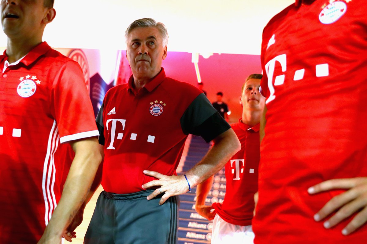 FCBayernEN's tweet photo. Only 2 days until the #Supercup! "I think that my team is ready," says @MrAncelotti at the press conference. #BVBFCB https://t.co/3IO38qXrAA