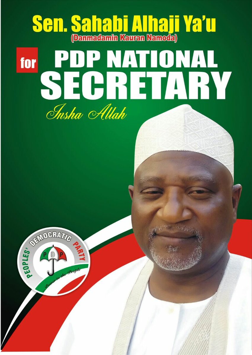 Sen.Sahabi ya'u Kaura need your support to be the next National Secretary of our great party.