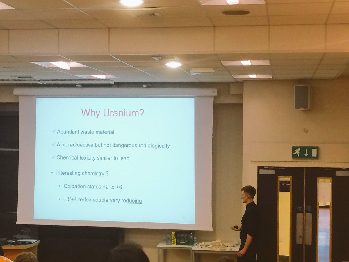 USIC_2016's tweet photo. Jordann Wells: Towards small molecule activation with tethered bimetallic uranium aryloxides #USIC50 https://t.co/kdJKXYeeJ9
