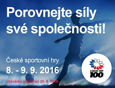 Sportujte se zástupci nejvýznamnějších českých firem. Přihlašte se na České sportovní hry: bit.ly/2ah9HUV