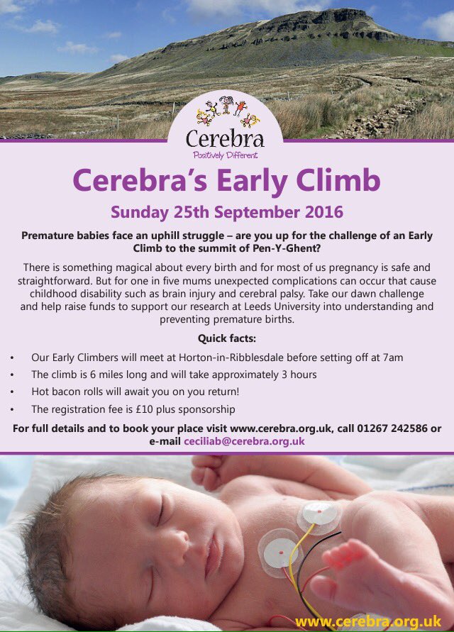 CerebraCharity's tweet photo. Calling all Yorkshire types! You love a good ramble, don't you? How about some of this... #PenYGhent #YorkshireDales https://t.co/W8pqJKEjQE