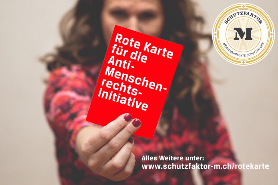 spschweiz's tweet photo. Heute wird #AMI eingereicht: Wir zeigen der #AntiMenschenrechtsinitiative die #roteKarte ! https://t.co/FIcyclp5Z5 https://t.co/XkX4PBhZ2X
