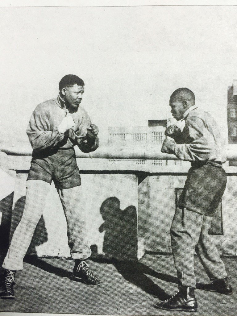 MokoboNtebo's tweet photo. This is one of the famous Madiba pics - but do we know who is the man he is sparring with #ignorancemustfall https://t.co/tjAv6xuYgA