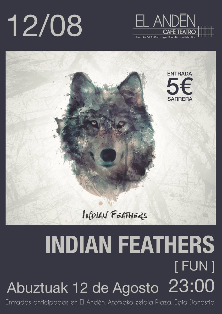 ElAndenSS's tweet photo. #IndianFeathers, #DJmore #Anartz #ibailo #josuaramburu #ocariz llenan el comienzo de nuestra #astenagusia https://t.co/YC2FNeJeny