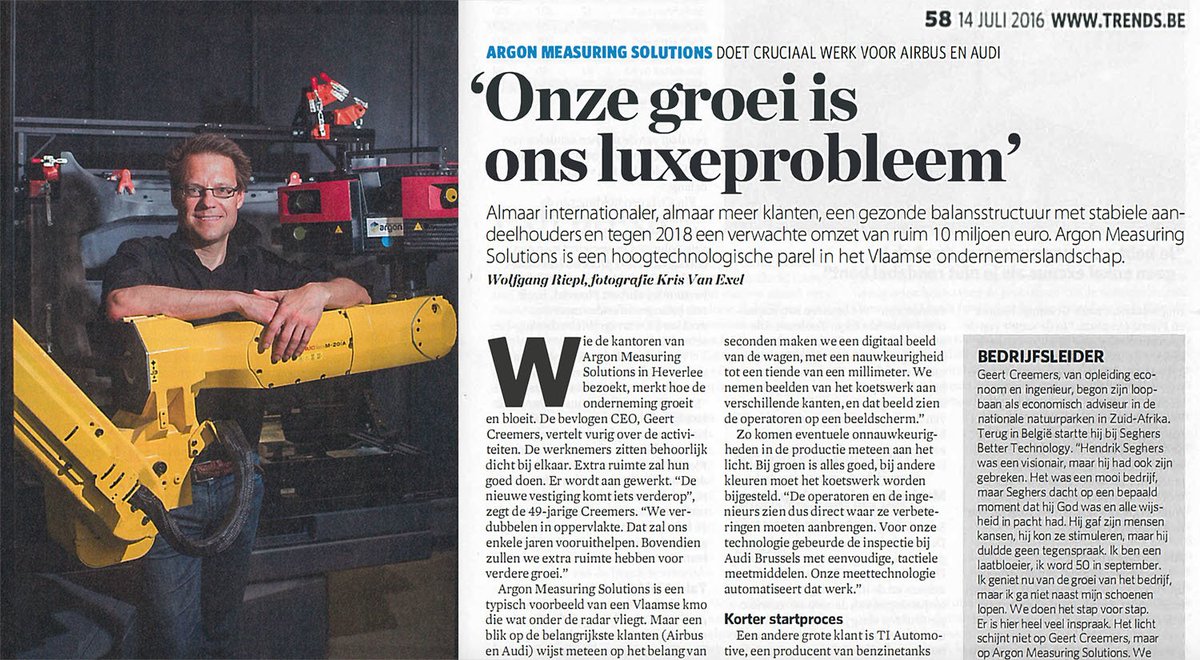 argon_ms's tweet photo. .@argon_ms featured in Trends Mag: CEO @geertcreemers, #Airbus #Audi projects https://t.co/U3VrJMDbNa #metrology https://t.co/sJtPrcFB6s