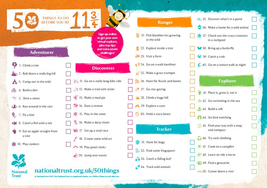 How many of the #50things to do before you're 11 3/4 can you tick off at Clumber Park this #summer?