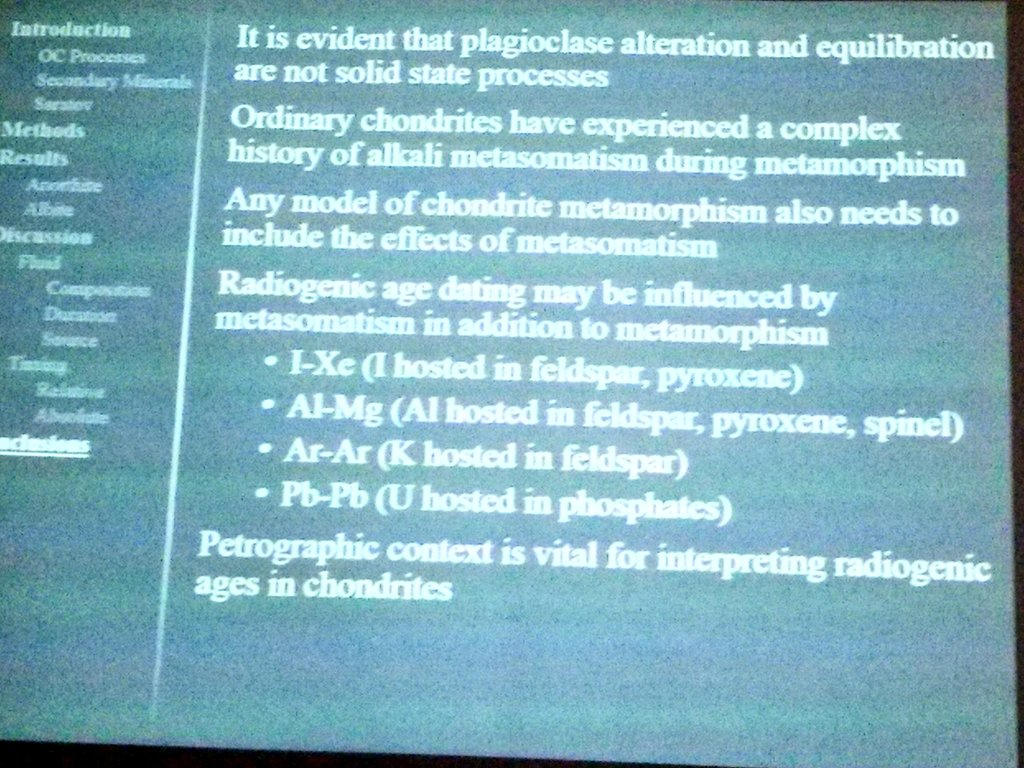 Josep_Trigo's tweet photo. DATING EARLY METASOMATISM WITH ACTION OF WATER IN L4 CHONDRITES by J.A. Lewis &amp; R. Jones at #MetSoc2016 @AsteroidDay https://t.co/8tYqw2zW4O