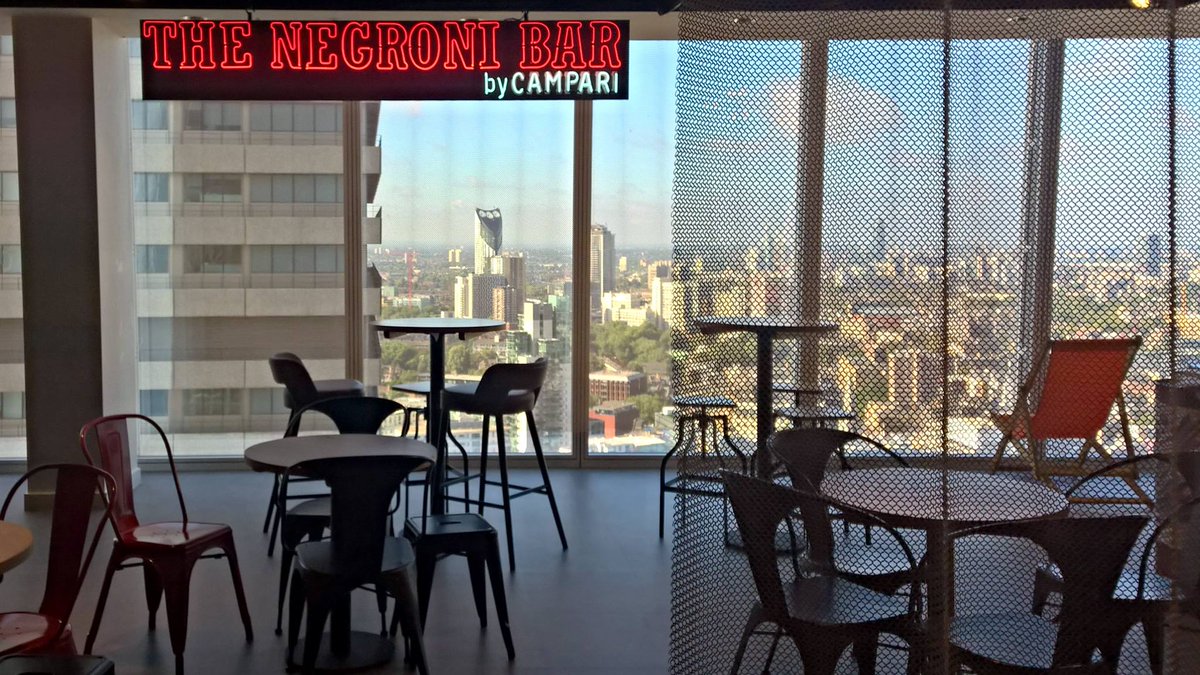 LaBressani's tweet photo. Look at the latest addition at #CampariUK #offices at #TheShard from #rediscoverred #Negroni #popup Bar in #London! https://t.co/hP2uBNVCGZ