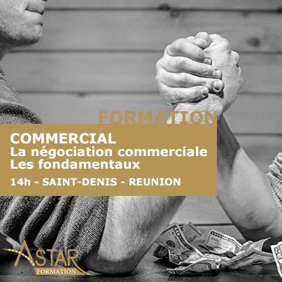 AstarFormation's tweet photo. INSCRIPTIONS OUVERTES chez ASTAR Formation
 #Commercial : Négociation commerciale - Les fondamentaux. https://t.co/AoczajXKg5