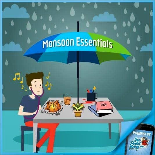 SavePocketMoney's tweet photo. How to enjoy monsoons in Mumbai!
Samose + Cutting Chai + Music + Books!
#MonsoonEssentials #SavePocketMoney https://t.co/cU1UyTvLpL