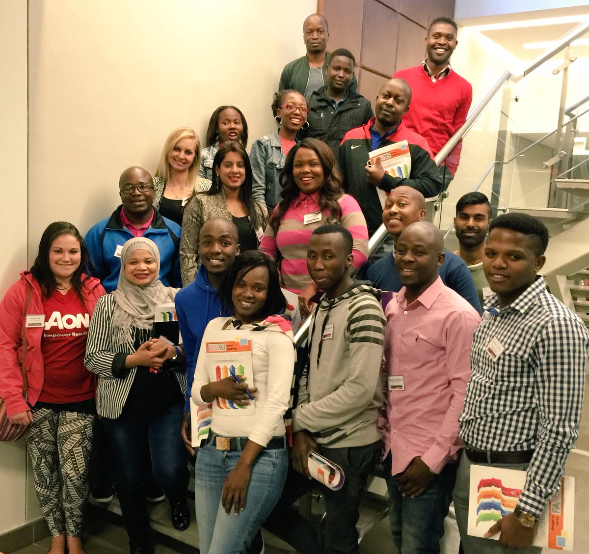TheInsApp's tweet photo. On their way up. Will one of these Joburg hopefuls be our next #insuranceapprentice? #AskApprentice @FAnews_Online https://t.co/kNdVDW5edR