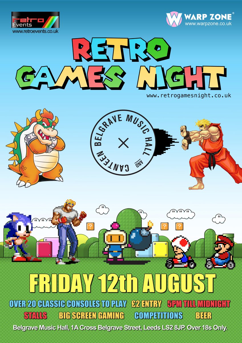 TONIGHT! Back at the <a href="/Belgrave_Leeds/">𝖇𝖊𝖑𝖌𝖗𝖆𝖛𝖊 𝖒𝖚𝖘𝖎𝖈 𝖍𝖆𝖑𝖑</a> for the next instalment of  #RetroGamesNight w/<a href="/RetEvents/">Retro Events</a> It's going to be BIG!