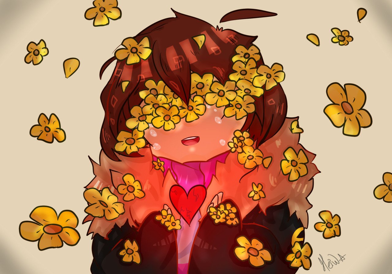 Heiwa-chan on X: ~Flowerfell~ undertale flowerfell frisk flower  golden digital fanart t.coftsgPRtDuM  X