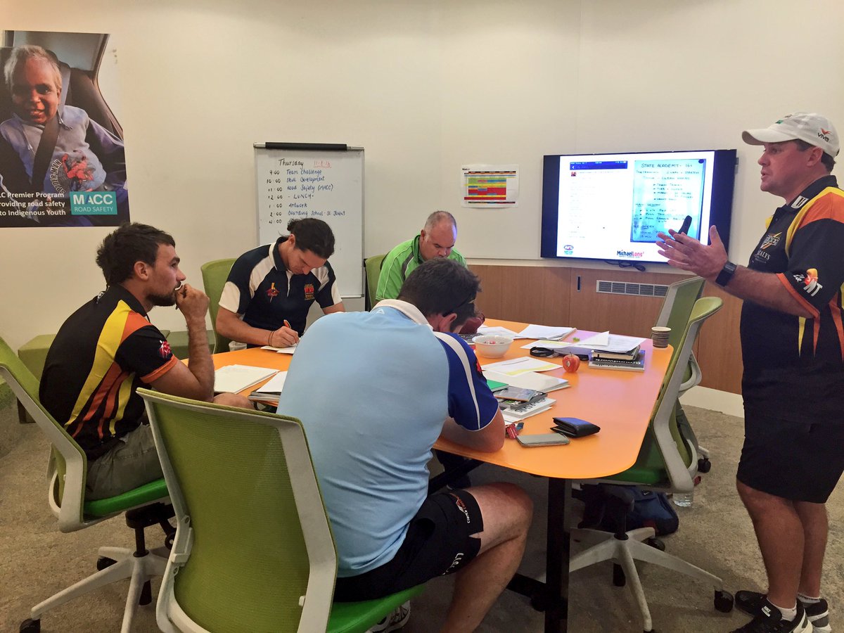 AFLNT's tweet photo. State Academy Coach Andrew Hodges talks about planning in modern football at the AFLNT Level 2 Coaching Course! https://t.co/MFYGdFAE9q