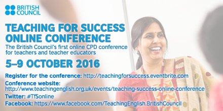 sgBritish's tweet image. Register for our first ever Teaching for Success online conference! Register: teachingforsuccess.eventbrite.com/?aff=fbteachin… #TfSonline