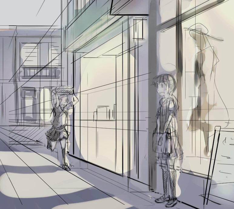 雨を描いてみたい案 