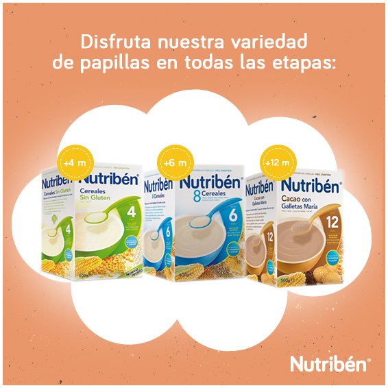 FamiliaNutriben's tweet photo. Hay una #papilla Nutribén® para cualquiera de las #etapas de tu #bebé. 
¿Cuáles has probado? ;) https://t.co/JezBDrDH5m