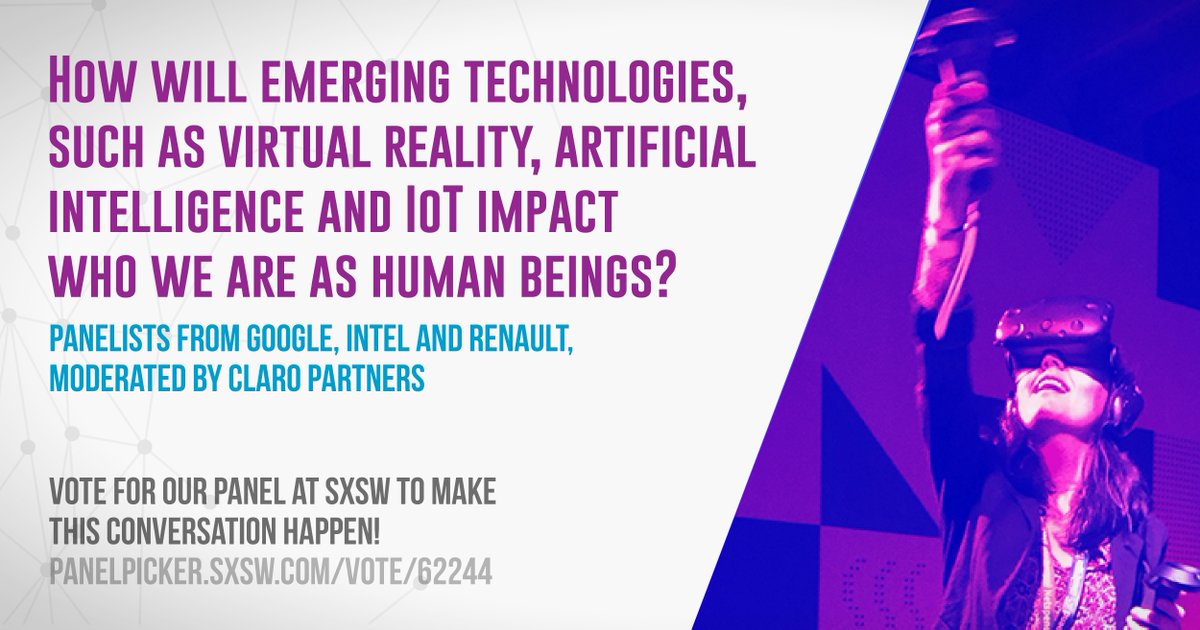 cocabags's tweet photo. How will #ArtificialIntelligence change #human intelligence? Vote for our #panel at #SXSW https://t.co/Firt3eez5S https://t.co/wO0FRTZubJ