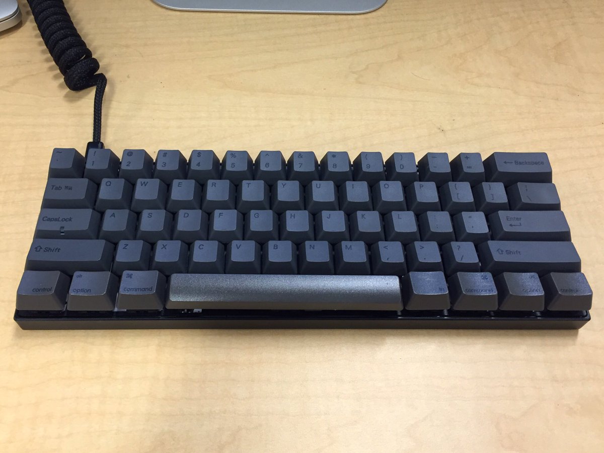 joeytrapp's tweet image. Figured out flashing the firmware, so now with proper Mac layout and Fn layer, I'm ready to work!