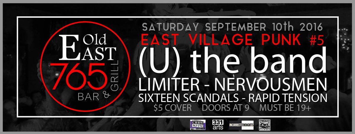 Our next show after our summer break! It's going to be a gooder! #oev #punkrock <a href="/OEVHub/">Old East Village Hub</a> <a href="/331arts/">331arts</a>