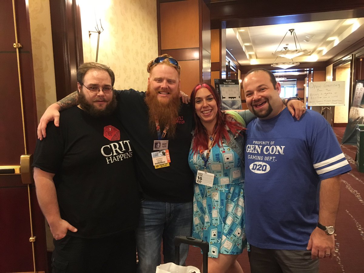 37Zombies's tweet photo. Good friends is why I truly go to @gencon every year! @37Zombies #37zombies https://t.co/r0eHQ5buxr