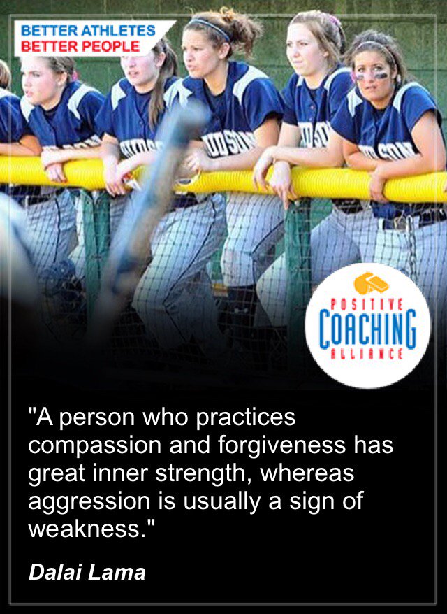 Positive Coaching Alliance (@positivecoachus) on Twitter photo "A person who practices compassion and forgiveness has great inner strength..." <a href="/PositiveCoachUS/">Positive Coaching Alliance</a> quote of the day. "A person who practices compassion and forgiveness has great inner strength..." <a href="/PositiveCoachUS/">Positive Coaching Alliance</a> quote of the day.