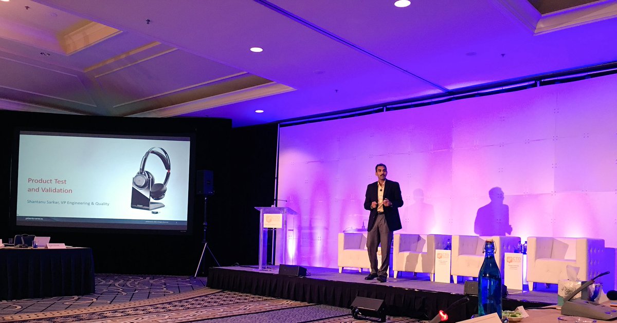carybran's tweet photo. Day 2 of the @CTOForum #rethinkengineering16 @sarkars shares how @Plantronics tests for our #signature #sound https://t.co/C2EN2iKuYk