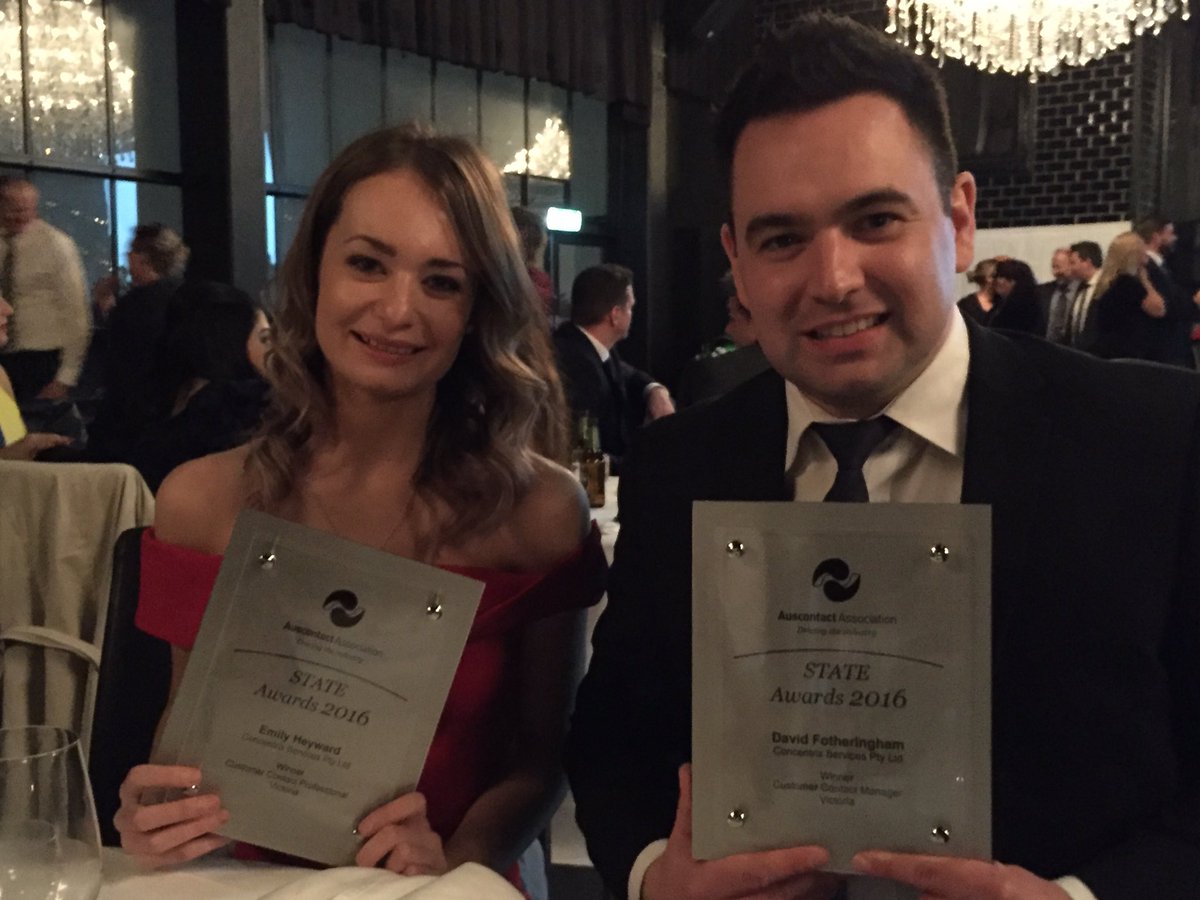 VIC winners at the Auscontact awards! Contact Centre Professional and Contact Centre Manager 2016 <a href="/ConcentrixANZ/">Concentrix A/NZ</a>