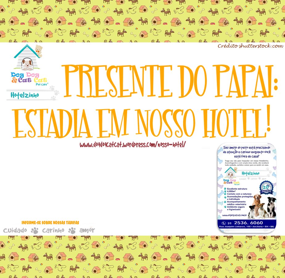 DogDogCatCatPet's tweet photo. Presente do papai: estadia em nosso Hotel para o amicão dele! #hotel #diadospais #presente #presenteoriginal https://t.co/GzHjNlLNDv