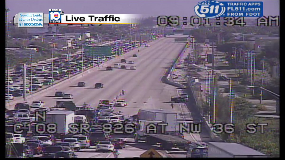 TRAFFIC ALERT- SR-826 NB at NW 36th St CLOSED #TRAFFIC #MIAMI https://t.co/pmXFsSllWp