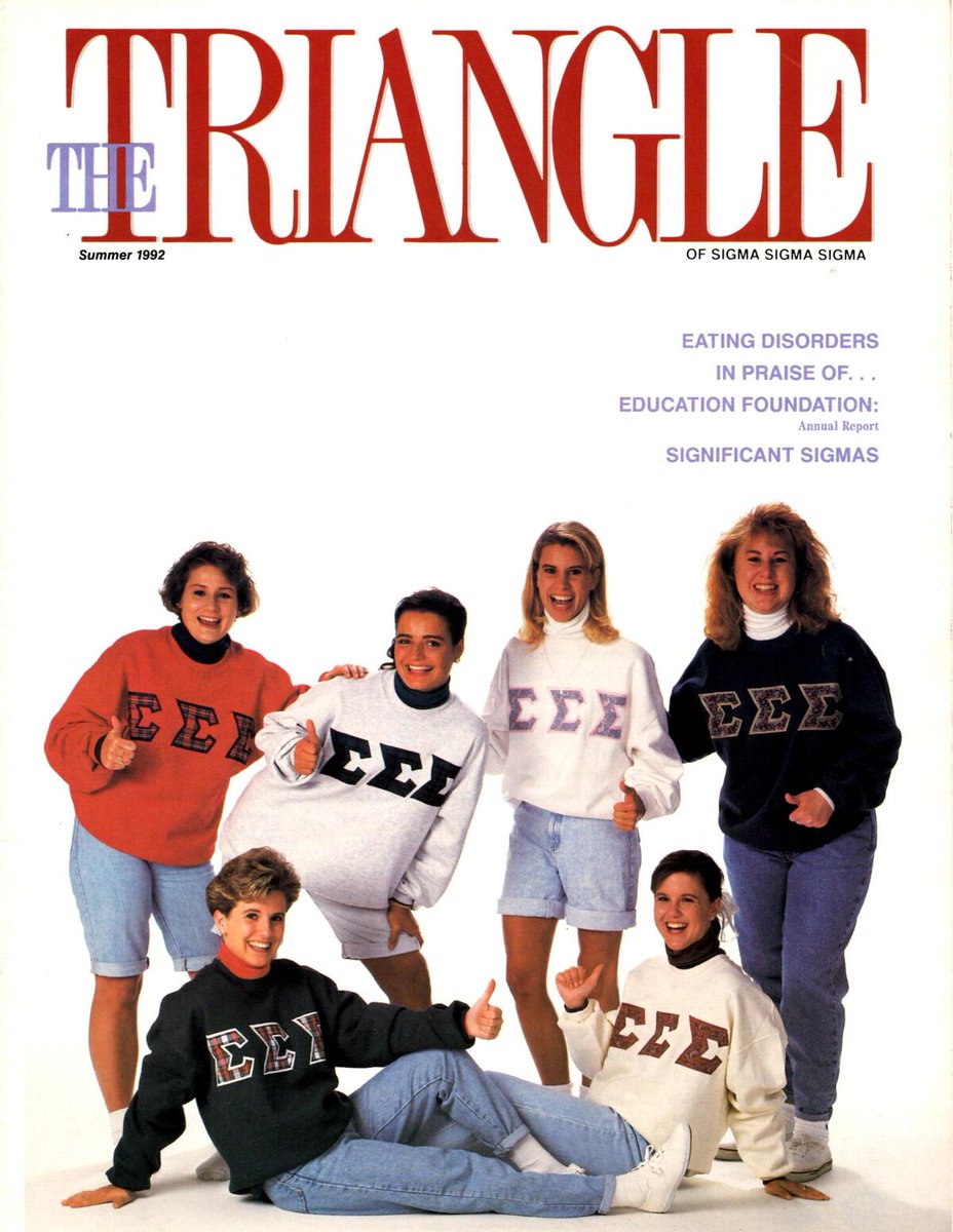 Remember when The Triangle looked like this? Like our badge &amp; dolls, another way Tri Sigma has moved EVER FORWARD!