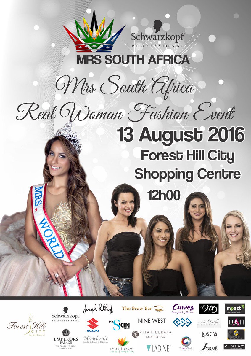 MelonyNaidoo's tweet photo. Join us tomorrow for the #RealWoman Fashion show with Mrs World @MrsSA_Official @marls1981 @MrsSAPageant
#foresthil https://t.co/BJOiS1SCsx