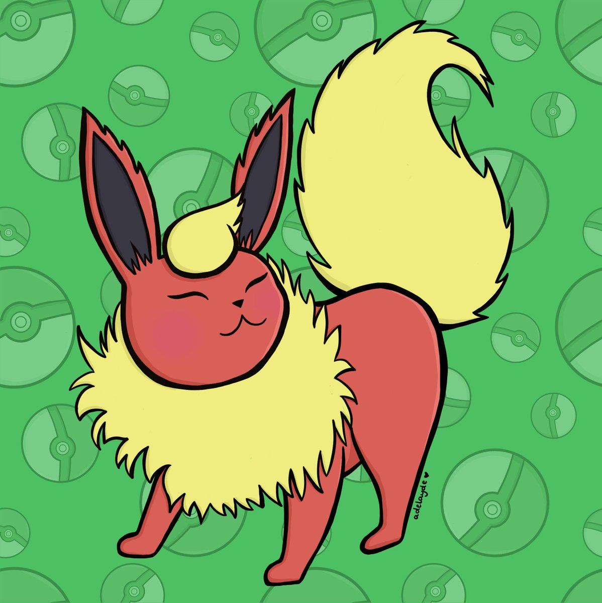 MillyJan's tweet photo. My favourite #eeveelution #flareon #art #pokemon #pokemongo https://t.co/NInyAM3EK9