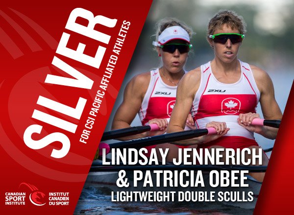csipacific's tweet photo. #SILVER for @lindsayjenner &amp; @Obee1111 in #rowing LW2x! Congrats! So proud to work w/ these athletes! @rowingcanada https://t.co/HVP0MOA83H