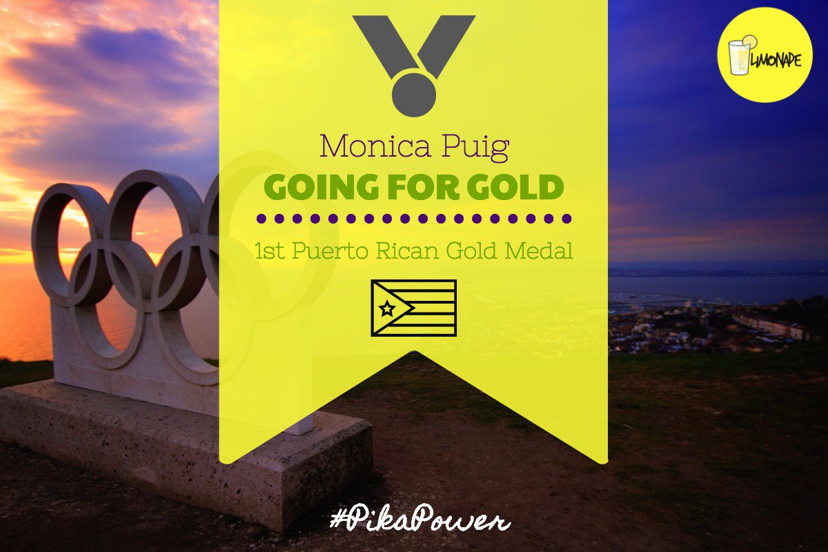 limonadeinc's tweet photo. Today #PuertoRico’s @MonicaAce93 goes against @Petra_Kvitova. 1st Olympian to bring Gold 4 #PR #PikaPower https://t.co/etBabv6HRR