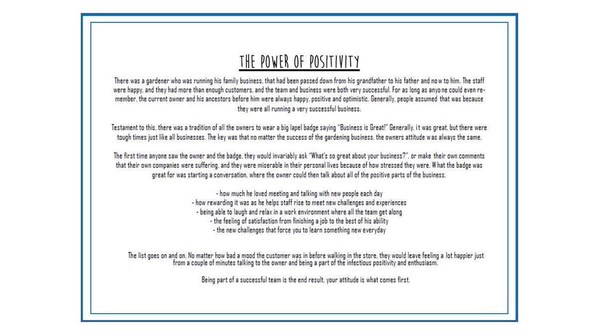 TTMPltd's tweet image. Stay positive no matter what you are doing today!