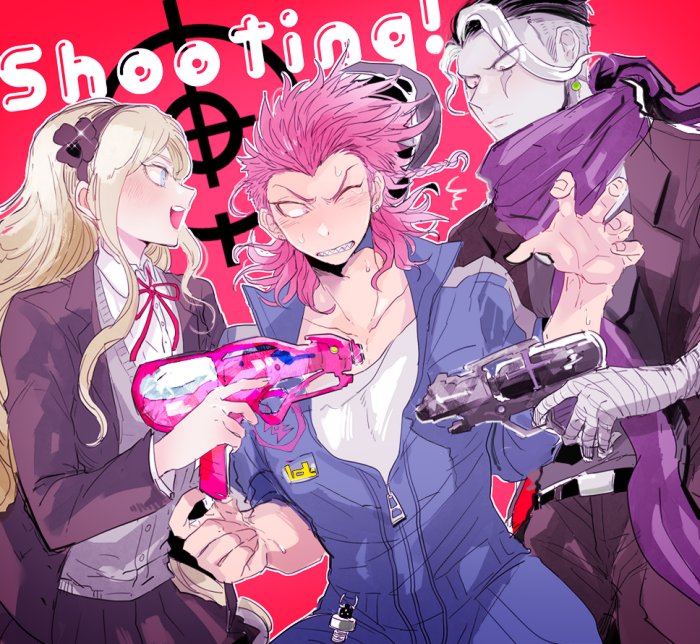 ジョーノ ユキ En Twitter Shooting のドット絵のやつソニアさんと眼蛇夢にガン攻めされる左右田くんに見えた 私には見えた