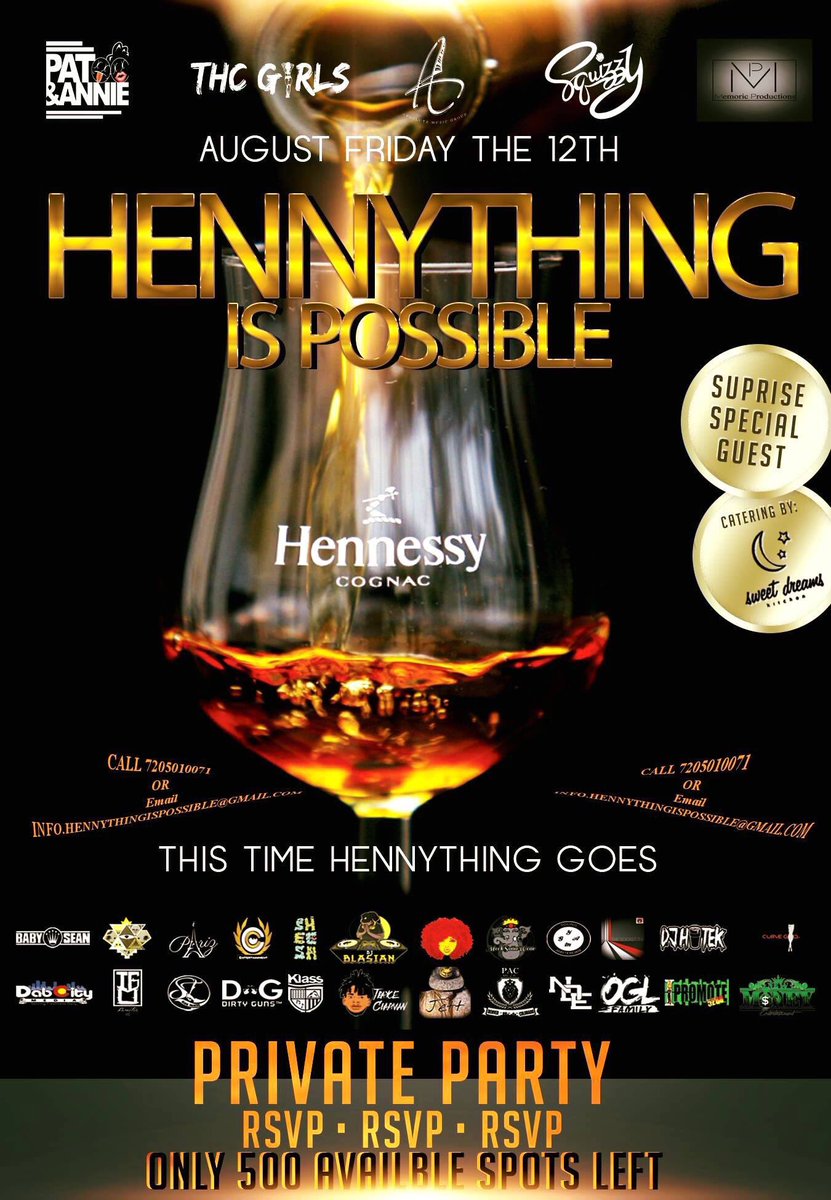 CCENT5280's tweet photo. Tonight!! HENNYTHING is possible ! Pull up! https://t.co/M219OAl5uA