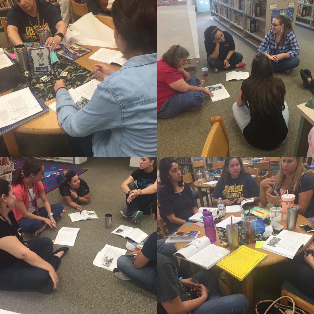 casey_dawson's tweet photo. Book talks about our summer reading. #TheReadingZone #iCoachBISD @Wallis_BeTheONE @legg_danielle @ELA_Coach_May https://t.co/Tp3Q99FDWc