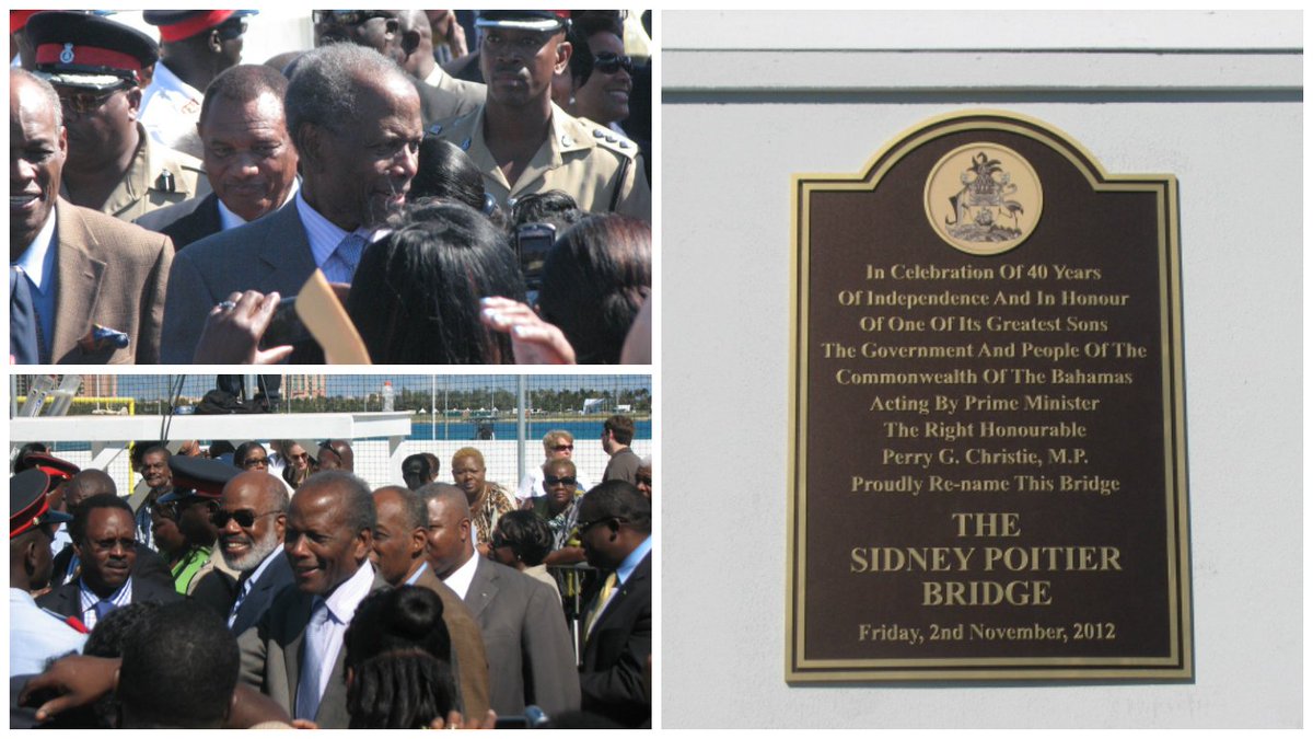 AMMCBahamas's tweet photo. #FlashbackFriday Sir Sidney Poitier bridge ceremony #AMMCBahamas #Nassau #Heritage #History https://t.co/D6RfuHqr6a