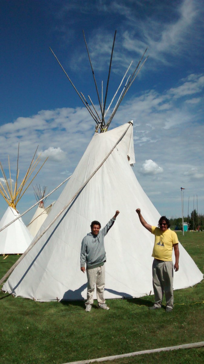Me and Alvin put up MCC TP at Samson Pow Wow 2016.