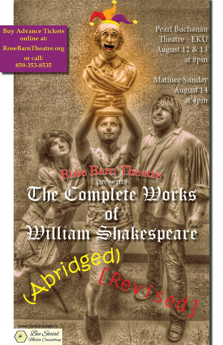 Bee_SocialBuzz's tweet photo. Excited to see one of our first members @RosebarnTheatre Opening Night! #RBT #WillAbridged #BreakALeg https://t.co/fPPFbinAPu