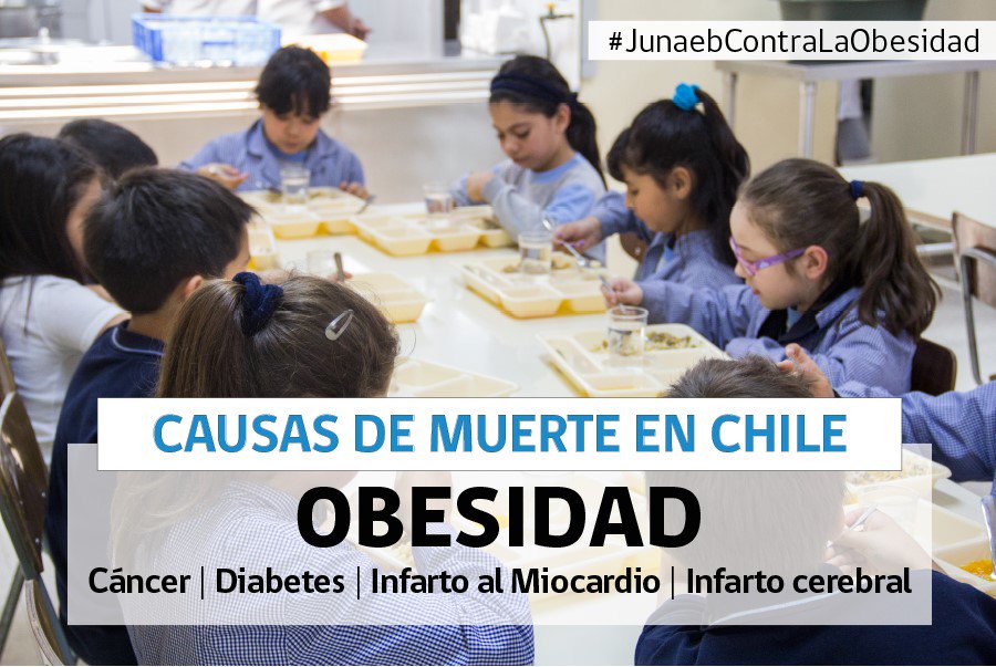 junaeb's tweet photo. Estamos a tiempo de combatir la obesidad infantil y cambiar nuestros hábitos ¡Súmate #JunaebContraLaObesidad! https://t.co/xH6uvE3p4e