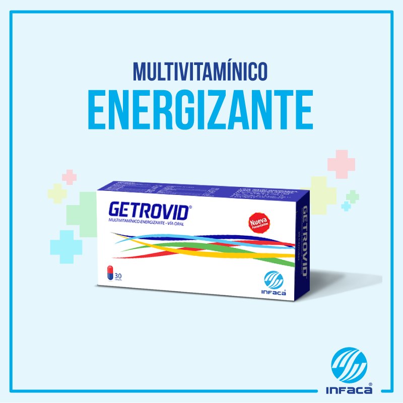 INFACARD's tweet photo. De vuelta a la vida con Getrovid. La combinación mas completa de vitaminas, minerales. https://t.co/P7er9sIGI9