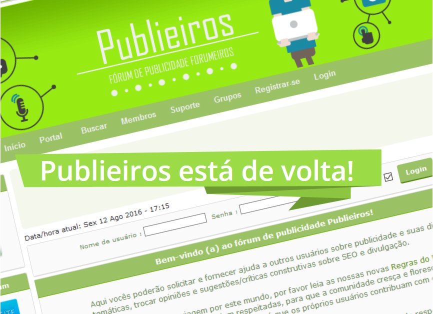 PubliEiros's tweet photo. O fórum Publieiros foi re-aberto.
Cadastre-se: https://t.co/8rh35Igwmh

#Forumeiros #Publieiros https://t.co/bYKXG4LTuU