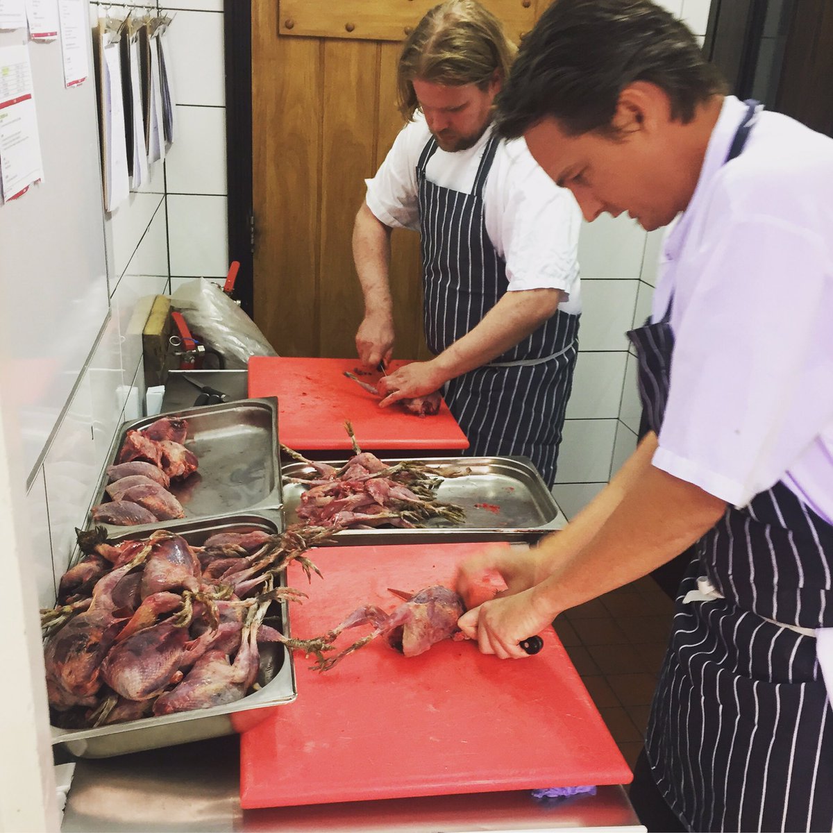 thejuggedhare's tweet photo. Chefs prepping those grouse for our hungry diners! #GloriousTwelfth #GrouseRace https://t.co/IsbjqWb1h3