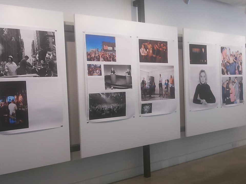 _Sangmo's tweet photo. #cjs17 #morninginbowery #socialmediaassignment #ICP From TV screen of JFK to cellphone screen of #Hillary &amp; #trump https://t.co/UTnEAhqFZp
