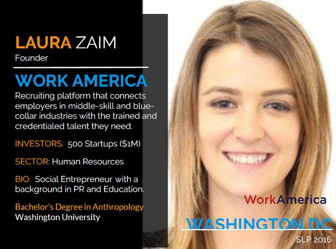 SLP_London's tweet photo. SLP success stories #7 Laura Zaim set up @Work_America backed by @500Startups #entrepreneur #startup https://t.co/rbuv1tmaJE